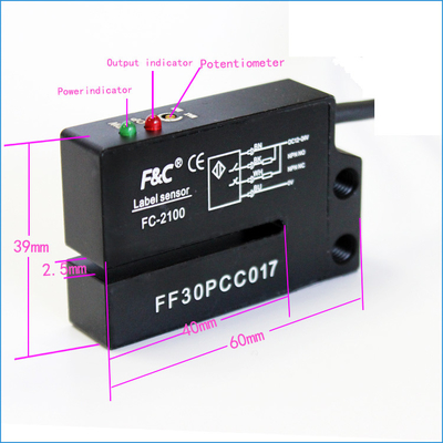 Utilisation normale de machine d'étiqueteur de fente du capteur 2mm de label d'autocollant de F&amp;C