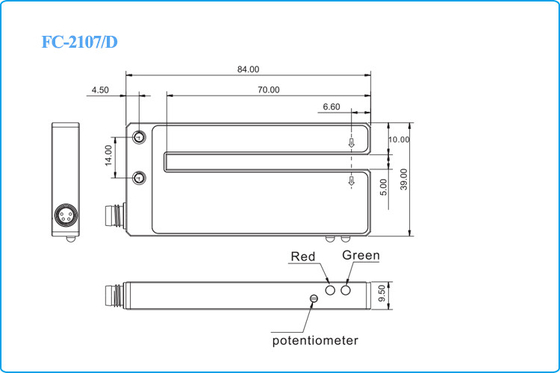 capteur Potentionmeter d'étiquette adhésive du connecteur 24VDC NPN de la fente M8 de 5mm avec du CE