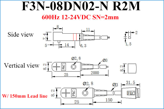 Petite détection supérieure inductive plate des fournisseurs 2mm NPN 12VDC de capteur de proximité