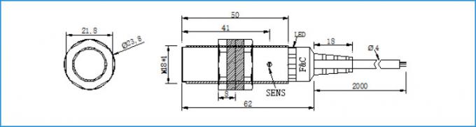  Fil capacitif NPN du capteur de la proximité M18 3 ou commutateur de détection .jpg de gamme de PNP 10mm
