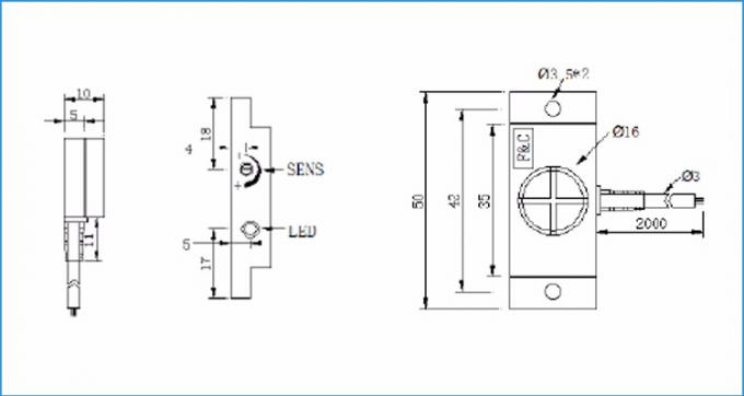 Commutateur de proximité non métallique de capacité de détection, proximité capactive sensor.jpg de niveau liquide de npn