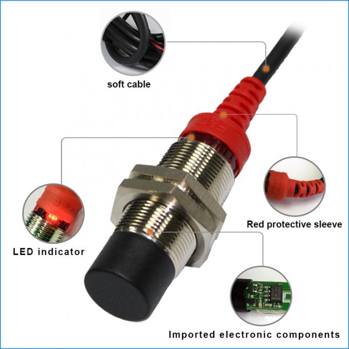 Commutateur inductif de détection inductif Non-protégé par M18 du capteur de proximité 12-24VDC 8mm