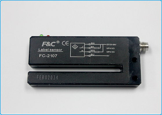 M8 type du connecteur 12VDC PNP capteur optique de label de fourchette avec Potentionmeter
